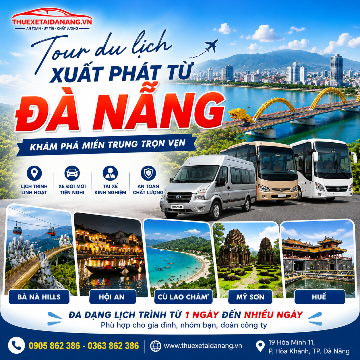 Tour du lịch xuất phát từ Đà Nẵng – Khám phá miền Trung trọn vẹn